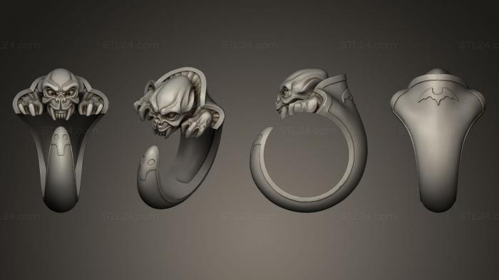 Ювелирные перстни и кольца (Кольцо вампира, JVLRP_0050) 3D модель для ЧПУ станка